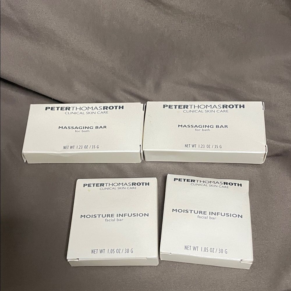 Peter Thomas Roth soap bars set of 4 ( 2 massage bar and 2 moisture infusion)